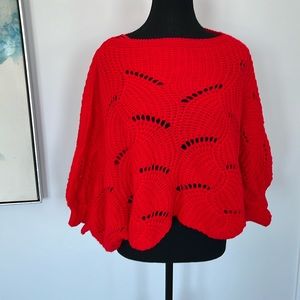 Ladies Very Red Sweater